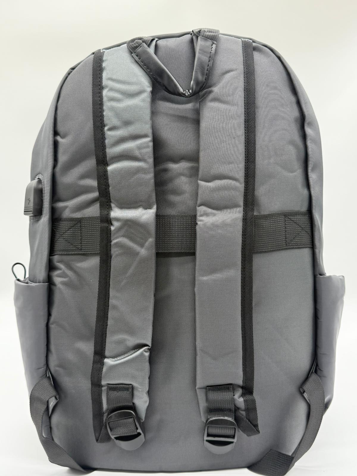 Black Nylon Waterproof Casual Sports Backpack – Lightweight, Large Capacity with USB Charging Port – Ideal for Travel, School, and Outdoor Activities
