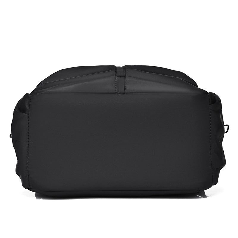 Black Nylon Waterproof Casual Sports Backpack – Lightweight, Large Capacity with USB Charging Port – Ideal for Travel, School, and Outdoor Activities
