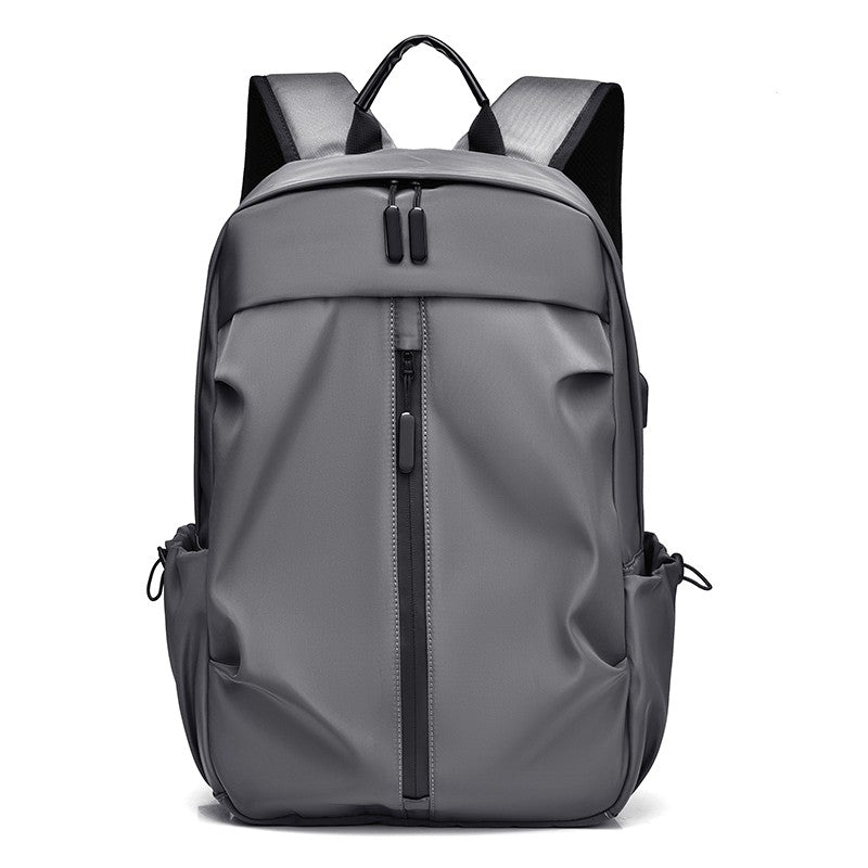 Black Nylon Waterproof Casual Sports Backpack – Lightweight, Large Capacity with USB Charging Port – Ideal for Travel, School, and Outdoor Activities
