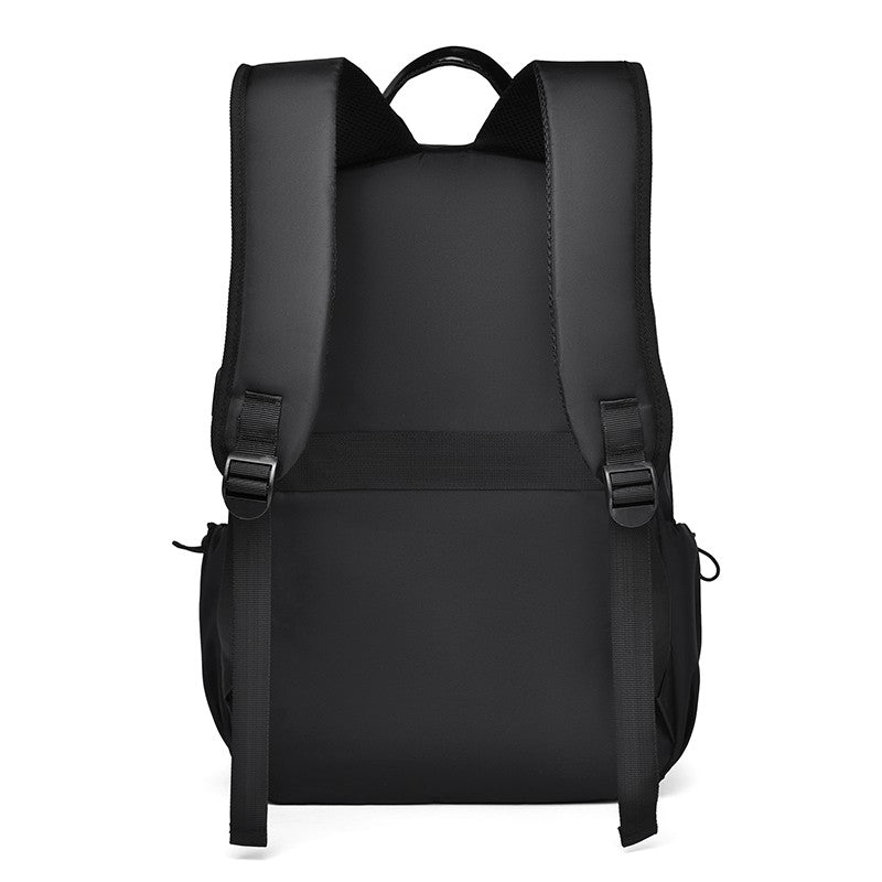 Black Nylon Waterproof Casual Sports Backpack – Lightweight, Large Capacity with USB Charging Port – Ideal for Travel, School, and Outdoor Activities