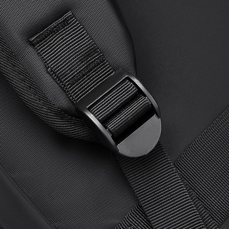 Black Nylon Waterproof Casual Sports Backpack – Lightweight, Large Capacity with USB Charging Port – Ideal for Travel, School, and Outdoor Activities