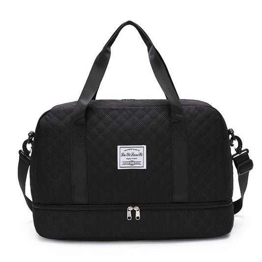 Unisex Oxford Nylon Duffle Gym Tote Bag – Foldable, Large Capacity Travel Handbag with Zipper – Lightweight & Durable for Men and Women (23x24x50cm)